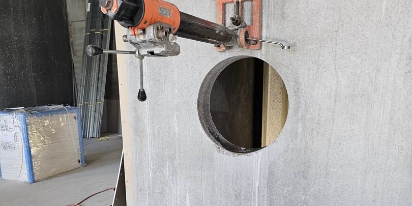 Professionel Duka ventilation montering og installation udført af MC Diamantskæring ApS